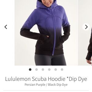 lululemon athletica Dip-Dye Scuba Hoodie in Persian Purple & Black